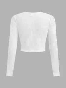 Tween Girls' Fitted Casual Simple Comfortable Versatile Round Neck Letter Graphic Long Sleeve T-Shirt
