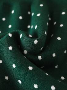 Young Girl Knitted Sweater Dress,Avocado Green,Autumn,Fairy Cute Lively Style Warm Soft Fabric Colorblock Design For Winter,Business,Parties & Play - Dark Green - View 8
