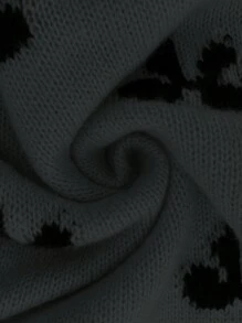 SHEIN LUNE 2024新款秋冬欧美博主同款时尚设计青春蝴蝶结套头毛衣