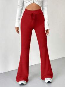 Muchica 女士纯色抽绳休闲运动裤，简约时尚，适合日常穿着