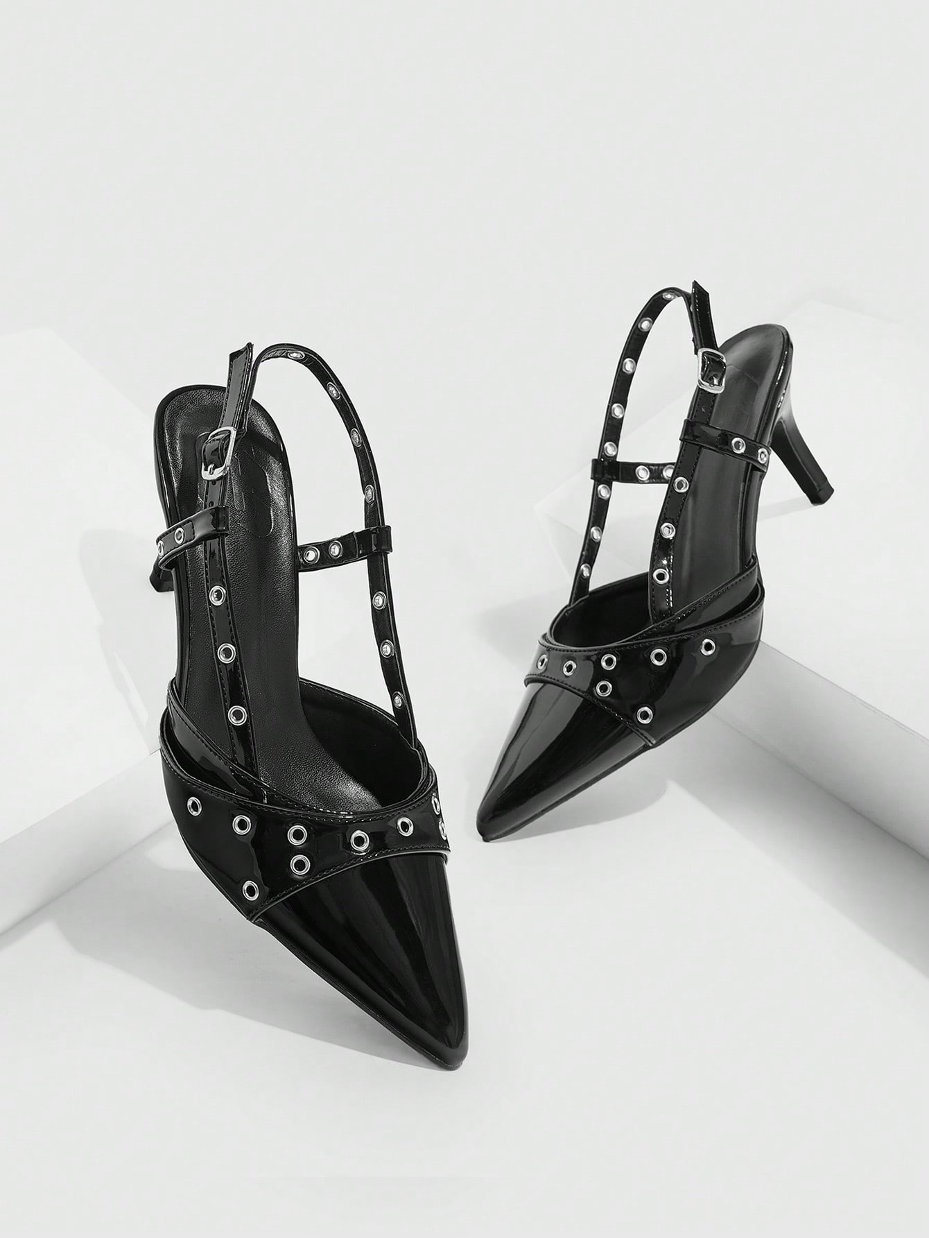 CUCCOO GRLICON Damen Y2K Punk Stil High Heel Pumps, geeignet für Motorrad, coole Mädchen, Halloween, Weihnachten, Party Outfits