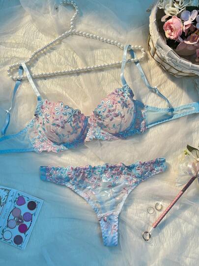 Roze Romantic Underwire Lingerie BH Slipje Set