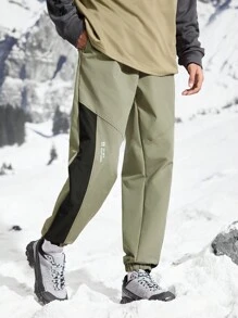 In My Nature Men's Letter Print Pocket Drawstring Waist Loose Outdoor Pants