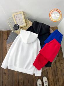 SHEIN Leap Crew 4 件套 Tween Boy 白色黑色连帽运动衫 红色蓝色慢跑裤 经济型套装 男童秋装 儿童秋装 秋季衬衫 儿童冬装 幼儿男孩秋季可爱毛衣 万圣节儿童服装 秋季衬衫 秋季衬衫 万圣节衬衫 黑色衬衫 适合通勤上学 日常休闲 大学旅行 适合运动 适合秋冬季节,抓绒,加厚 - 黑與白 - 查看 2