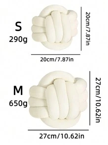 1pc Crystal Velvet Knot Ball Pillow For Sofa Window Bay Living Room Decoration