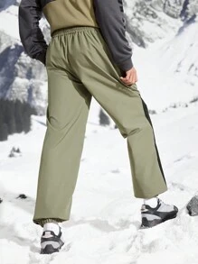 In My Nature Men's Letter Print Pocket Drawstring Waist Loose Outdoor Pants