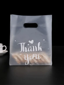 SHEIN 50/10pcs Wedding Party Gift Packaging Bags Candy & Biscuit Wrapping Pouches, Christmas - White - View 5