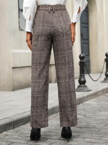 SHEIN Clasi 女式格纹直筒长裤