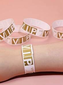 Paquete de 100 pulseras de papel reutilizables y impermeables con adhesivo para identificación rápida de invitados VIP en eventos, conciertos, festivales, clubes, fiestas, regalos de Navidad, suministros, de colores múltiples y ligeras - Multicolor - Ver 6