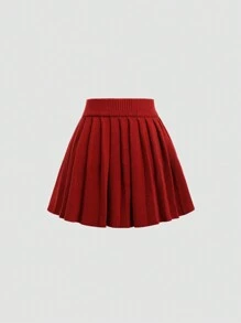 Sweetra Conjunto vintage de 2 piezas para mujer: Vestido de suéter de manga larga tejido con cable rojo, conjunto otoño/invierno Y2K para fiesta de Navidad y Año Nuevo
