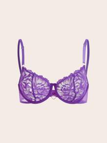Charlaine Charlaine Floral Lace Underwire Bra Lingerie