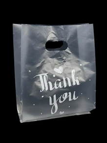 SHEIN 50/10pcs Wedding Party Gift Packaging Bags Candy & Biscuit Wrapping Pouches, Christmas - White - View 4