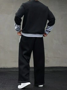 Manfinity Homme Men Plus Size Sweatshirt Set, Casual & Fashionable For Everyday Wear - Multicolor - View 2