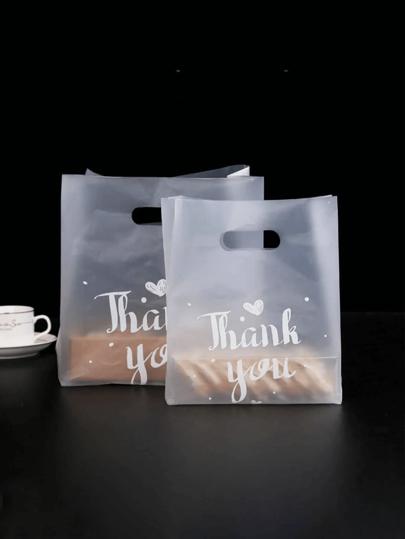 SHEIN 50/10pcs Wedding Party Gift Packaging Bags Candy & Biscuit Wrapping Pouches, Christmas - White - View 1