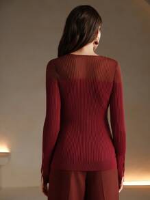 Anewsta Women's Solid Color V-Neck Long Sleeve Button Design Knit Sweater, Autumn/Winter