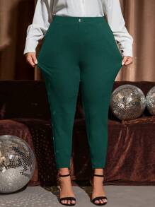 EMERY ROSE Plus Size Dames Zwarte Elegante Herfst Dameskleding Werkkleding