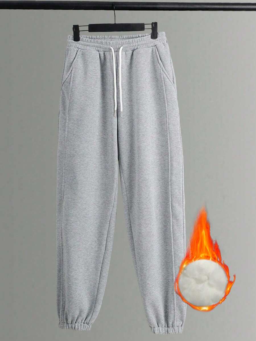 Franclia Women's Solid Color Casual Drawstring Pants Fall Cloth For Women - Grey - View 1