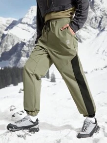 In My Nature Men's Letter Print Pocket Drawstring Waist Loose Outdoor Pants