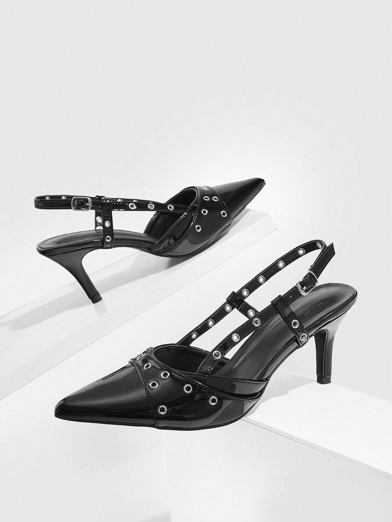 CUCCOO GRLICON Damen Y2K Punk Stil High Heel Pumps, geeignet für Motorrad, coole Mädchen, Halloween, Weihnachten, Party Outfits