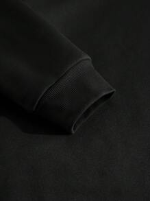 Manfinity Homme 男士圣诞连帽衫，百搭，适合情侣派对 - 黑色 - 查看 4