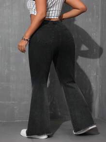 SHEIN EZwear Jeans de mezclilla casuales de talla grande, sencillos y de moda para uso diario