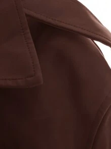 Aveloria Modichic Autumn Fashion Cloak Style Minimalist Design Mid-Length Jacket, Versatile And Stylish - Brown - View 8