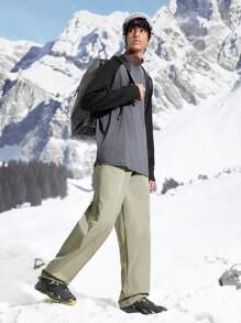In My Nature Men's Drawstring Waist Pockets Straight Loose Outdoor Pants