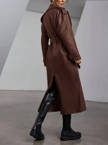 Aveloria Modichic Autumn Fashion Cloak Style Minimalist Design Mid-Length Jacket, Versatile And Stylish - Brown - View 3