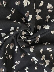 SHEIN Frenchy Women V-Neck Puff Sleeve Waist Ruched Short Elegant Dress, Autumn Winter Black