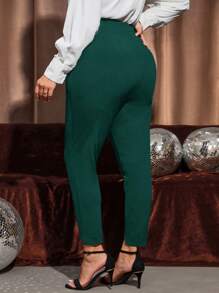 EMERY ROSE Plus Size Dames Zwarte Elegante Herfst Dameskleding Werkkleding