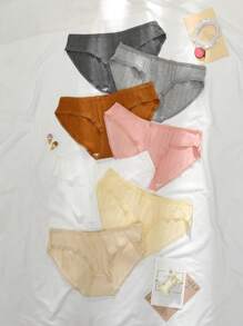 7 pcs/Paket Celana Dalam Remaja Perempuan yang Sederhana & Nyaman - MultiWarna - View 1