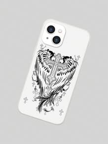 ROMWE Ốp lưng điện thoại di động thông thường thiết kế hình thánh giá và lông vũ theo phong cách Gothic, Halloween - Nhiều màu - Xem 2