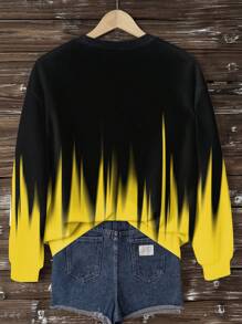 SHEIN LUNE Sudadera casual deportiva con cuello redondo y forro térmico para mujer, otoño/invierno
