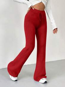 Muchica 女士纯色抽绳休闲运动裤，简约时尚，适合日常穿着