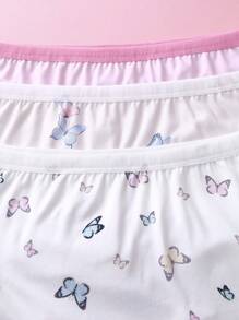少女蝴蝶印花吊带背心和短裤内衣套装 - 彩色 - 查看 5