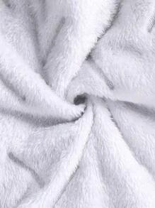 SHEIN Leap Crew 1pc Young Boys Casual Cute Warm Black Fluffy Hooded Padded Coat, Suitable For Outings, School, Gatherings, Autumn/Winter - Black - View 7