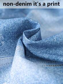 SHEIN Tween Boy Fashionable Shirt And Shorts Set - Blue - View 7