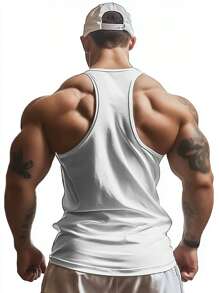 GymBeat Áo thun nam kiểu Boyfriend Style, phong cách tối giản, thích hợp mặc hàng ngày. - trắng - Xem 2
