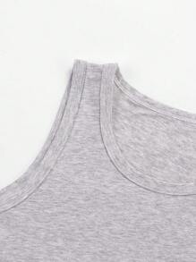 SHEIN 5 件套 男童纯色柔软棉质休闲无袖汗衫