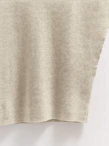 SHEIN Unity Chaleco suelto de cuello en V liso, chaleco de cárdigan con mangas de murciélago