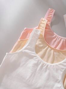 Débardeur décontracté avec décoration de nœud pour jeune fille