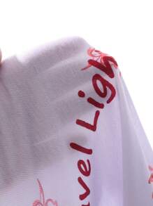 DAZY 扎染蝴蝶结图案印花撞色边修身睡衣套装秋冬 - 紫色 - 查看 9