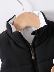 SHEIN Playful Pals 2-In-1 Baby Girl Reversible Vest - White - View 6