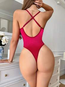 Lace Patchwork Sexy Seamless Jumpsuit With Underwire