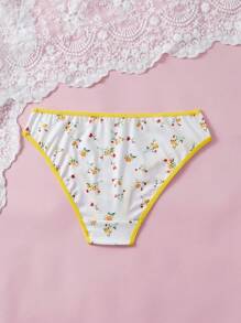 Teen Girls' Casual Minimalist Printed Underwear, For Daily Wear - Multicolor - View 2