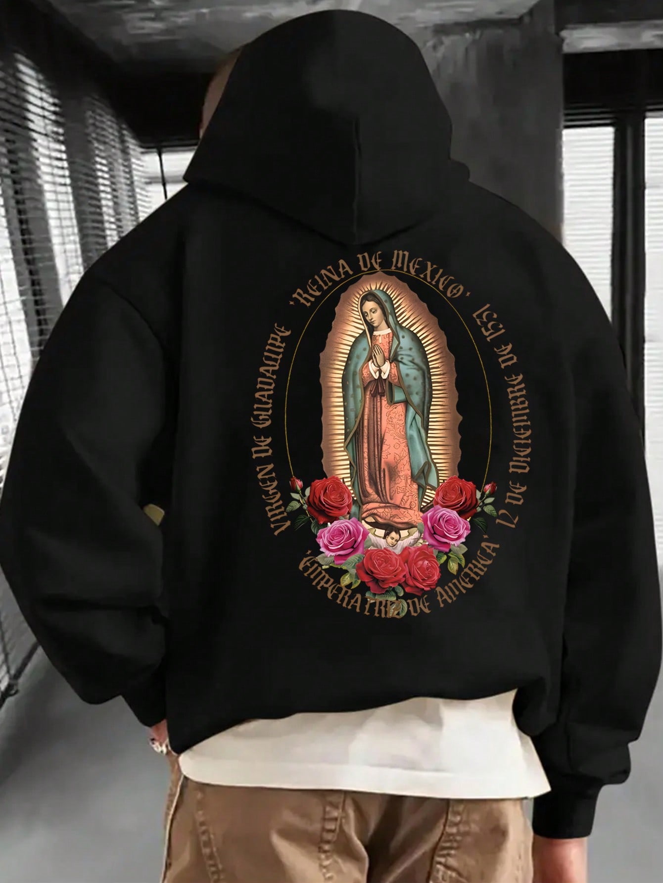 Manfinity Dauomo Men's Graphic Printed Casual Pullover Hoodie