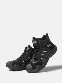 OUTDOORSY Women High-Top Outdoor Casual Sports Hiking Shoes, Autumn/For And Vibe And Spring Shoes Spring Break Easter - Black - View 6