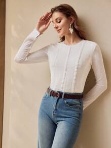 MOTF TEXTURED SLIM FIT TOP,SPRING/SUMMER