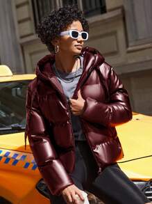 RueChic Veste Matelassée Brillante Pour Femme