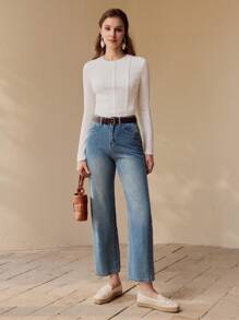 MOTF TEXTURED SLIM FIT TOP,SPRING/SUMMER
